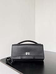 Fortok Balenciaga Bel Air Clutch Black With Silver Hardware 26.9 x 13.9 x 5.3 cm - 6
