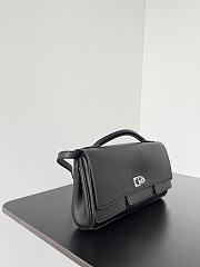 Fortok Balenciaga Bel Air Clutch Black With Silver Hardware 26.9 x 13.9 x 5.3 cm - 2