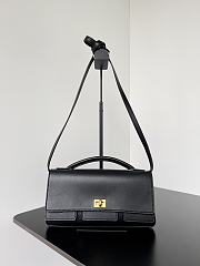 Fortok Balenciaga Bel Air Clutch Black With Gold Hardware 26.9 x 13.9 x 5.3 cm - 1