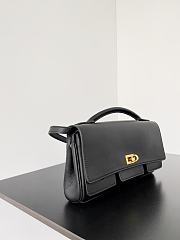 Fortok Balenciaga Bel Air Clutch Black With Gold Hardware 26.9 x 13.9 x 5.3 cm - 5
