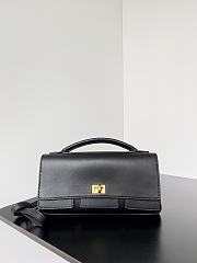 Fortok Balenciaga Bel Air Clutch Black With Gold Hardware 26.9 x 13.9 x 5.3 cm - 4