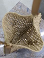 Fortok Saint Laurent Oxalis Raffia Shoulder Bag 37×40×3cm - 5