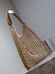 Fortok Saint Laurent Oxalis Raffia Shoulder Bag 37×40×3cm - 4