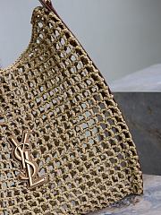 Fortok Saint Laurent Oxalis Raffia Shoulder Bag 37×40×3cm - 3