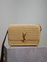 Fortok Saint Laurent Solferino Raffia Crossbody Bag 23×16×6cm - 1