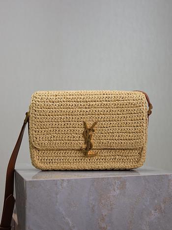Fortok Saint Laurent Solferino Raffia Crossbody Bag 23×16×6cm
