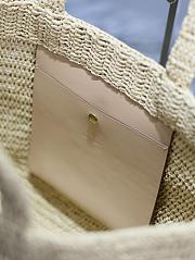 Fortok Saint Laurent Tote Women in Raffia Brown 41-50×43×17cm - 6