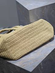 Fortok Saint Laurent Tote Women in Raffia Brown 41-50×43×17cm - 3