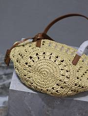 Fortok Saint Laurent Panier Raffia Brown 42×20×22cm - 4