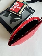 Fortok The Row Mel Clutch in Leather Red 27 x 14 x 5 cm - 5