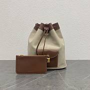 Fortok Loro Piana Extra Drawstring backpack L27 Natural/Caramel Sugar/Sun Gold 25x27x14cm  - 1