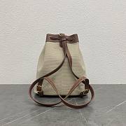Fortok Loro Piana Extra Drawstring backpack L27 Natural/Caramel Sugar/Sun Gold 25x27x14cm  - 4