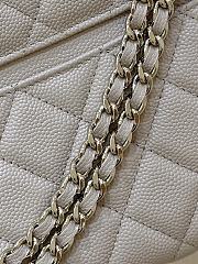 Fortok Chanel 25C LP Box Bag Caviar Beige 14*19*5cm - 3