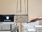 Fortok Chanel 25C LP Box Bag Caviar Beige 14*19*5cm - 1