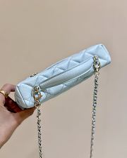 Fortok Chanel 25C LP Box Bag Caviar Blue 14*19*5cm - 4