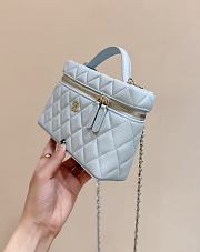 Fortok Chanel 25C LP Box Bag Caviar Blue 14*19*5cm - 3