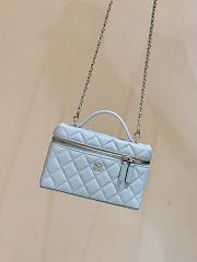 Fortok Chanel 25C LP Box Bag Caviar Blue 14*19*5cm - 2
