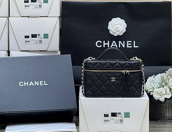 Fortok Chanel 25C LP Box Bag Caviar Black 14*19*5cm
