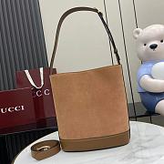 Fortok Gucci 73 Mini Suede Shoulder Bag Brown 26 x 27.5 x 11.5 cm - 3