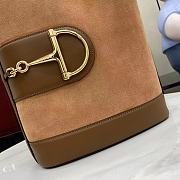 Fortok Gucci 73 Mini Suede Shoulder Bag Brown 26 x 27.5 x 11.5 cm - 2
