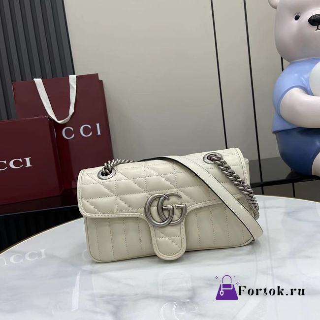 Fortok Gucci Marmont White 23*14*6cm - 1