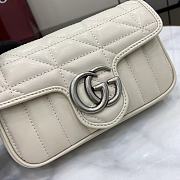 Fortok Gucci Marmont White 16.5*10.2*5.1cm - 3
