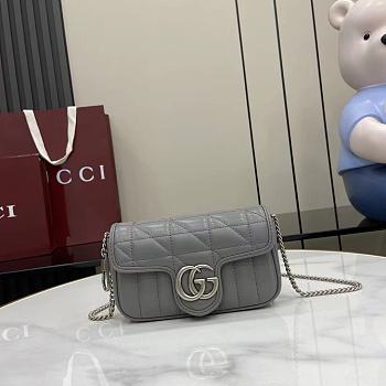 Fortok Gucci Marmont Grey 16.5*10.2*5.1cm
