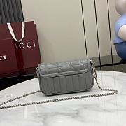 Fortok Gucci Marmont Grey 16.5*10.2*5.1cm - 6
