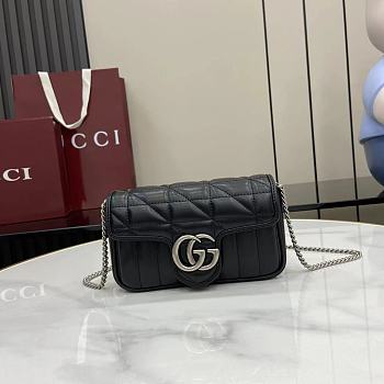 Fortok Gucci Marmont Black 16.5*10.2*5.1cm