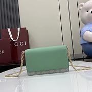 Fortok Gucci GG Emblem Chain Wallet Green 20 x 13 x 4 cm - 1