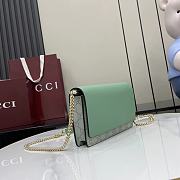 Fortok Gucci GG Emblem Chain Wallet Green 20 x 13 x 4 cm - 3