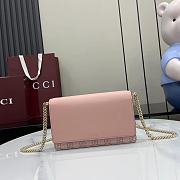 Fortok Gucci GG Emblem Chain Wallet Pink 20 x 13 x 4 cm - 1