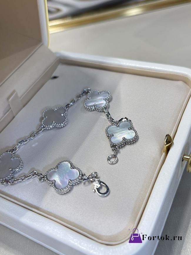 Fortok Van Cleef & Arpels Four-leaf Bracelet Silver - 1