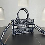 Fortok Dior Tote Book Bag Navy Blue 22.5 x 15 x 6 cm  - 1