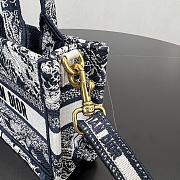 Fortok Dior Tote Book Bag Navy Blue 22.5 x 15 x 6 cm  - 3