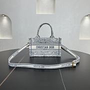 Fortok Dior Tote Book Bag Grey 22.5 x 15 x 6 cm  - 1