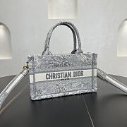 Fortok Dior Tote Book Bag Grey 22.5 x 15 x 6 cm  - 6