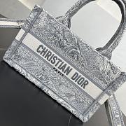 Fortok Dior Tote Book Bag Grey 22.5 x 15 x 6 cm  - 3