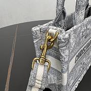 Fortok Dior Tote Book Bag Grey 22.5 x 15 x 6 cm  - 2