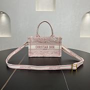 Fortok Dior Tote Book Bag Pink 22.5 x 15 x 6 cm  - 1
