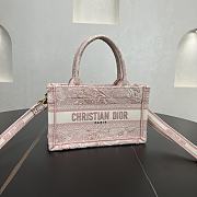 Fortok Dior Tote Book Bag Pink 22.5 x 15 x 6 cm  - 4