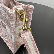 Fortok Dior Tote Book Bag Pink 22.5 x 15 x 6 cm  - 3