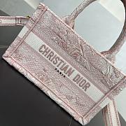 Fortok Dior Tote Book Bag Pink 22.5 x 15 x 6 cm  - 2