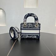 Fortok Dior Lady D-lite Navy Blue 17*15*7cm  - 5