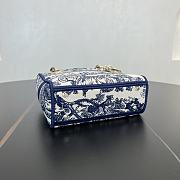 Fortok Dior Lady D-lite Navy Blue White 17*15*7cm - 6