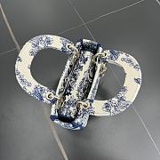 Fortok Dior Lady D-lite Navy Blue White 17*15*7cm - 4
