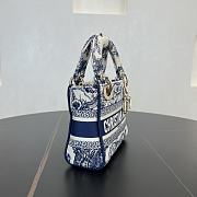 Fortok Dior Lady D-lite Navy Blue White 17*15*7cm - 3