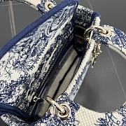 Fortok Dior Lady D-lite Navy Blue White 17*15*7cm - 2