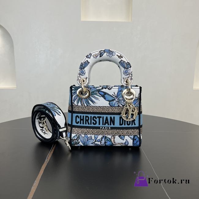 Fortok Dior Lady D-lite Blue 17*15*7cm  - 1