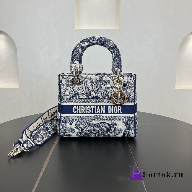 Fortok Dior Lady D-lite Blue 24*20*11cm - 1